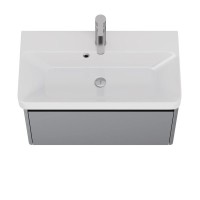 Тумба с раковиной Dreja Luxury 70 подвесная, серый базальт