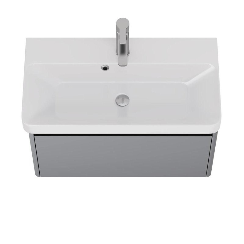 Тумба с раковиной Dreja Luxury 70 подвесная, серый базальт