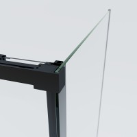 Душевой уголок Vincea Soft 2 VSR-3SO28012CLB 120х80 см, профиль черный, стекло прозрачное