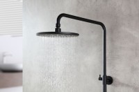 Душевая стойка Lemark Bronx LM3770BL c термостатом, черная