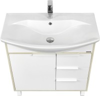 Тумба с раковиной AQUATON Рико 80 белая, ясень фабрик