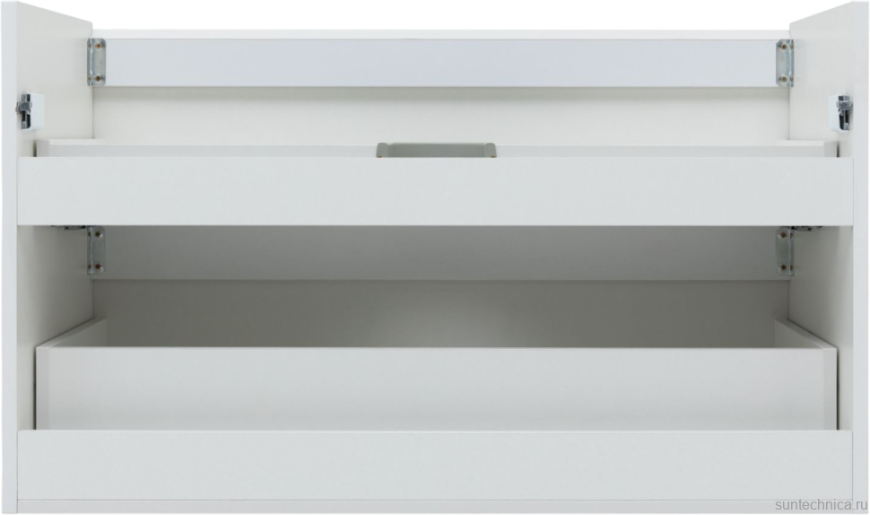 Тумба под раковину без столешницы Aquanet Эмбер 105 белая матовая