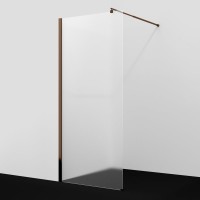 Душевая перегородка Wasserkraft Rur 30W 90 см, профиль розовое золото, стекло матовое