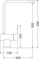 Смеситель для кухни Emar Quartz 3014.12 Оникс