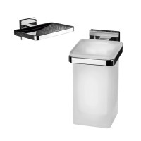 Набор Стакан Colombo Design BasicQ B3702.CR-VAN + Мыльница B3781.CR