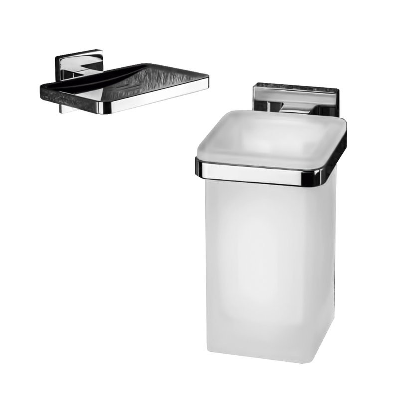 Набор Стакан Colombo Design BasicQ B3702.CR-VAN + Мыльница B3781.CR