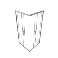 Душевой уголок Triton 100x100 см, без поддона, профиль хром, стекло прозрачное