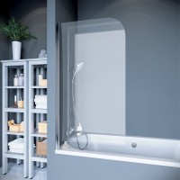 Шторка на ванну Koller Pool Waterfall Line 75х140, профиль хром, стекло прозрачное, L