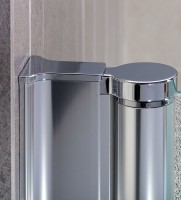 Шторка на ванну Koller Pool Waterfall Line 75х140, профиль хром, стекло прозрачное, L