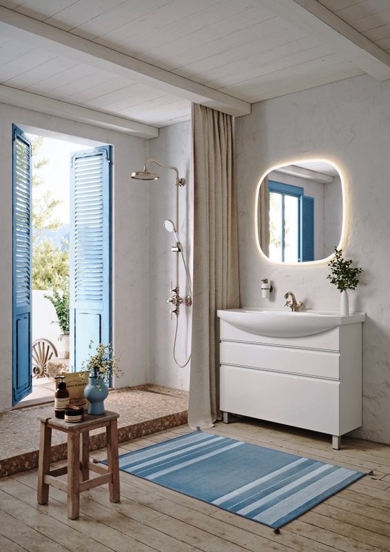 Тумба под раковину без столешницы Aqwella Rodos 105 напольная, белая