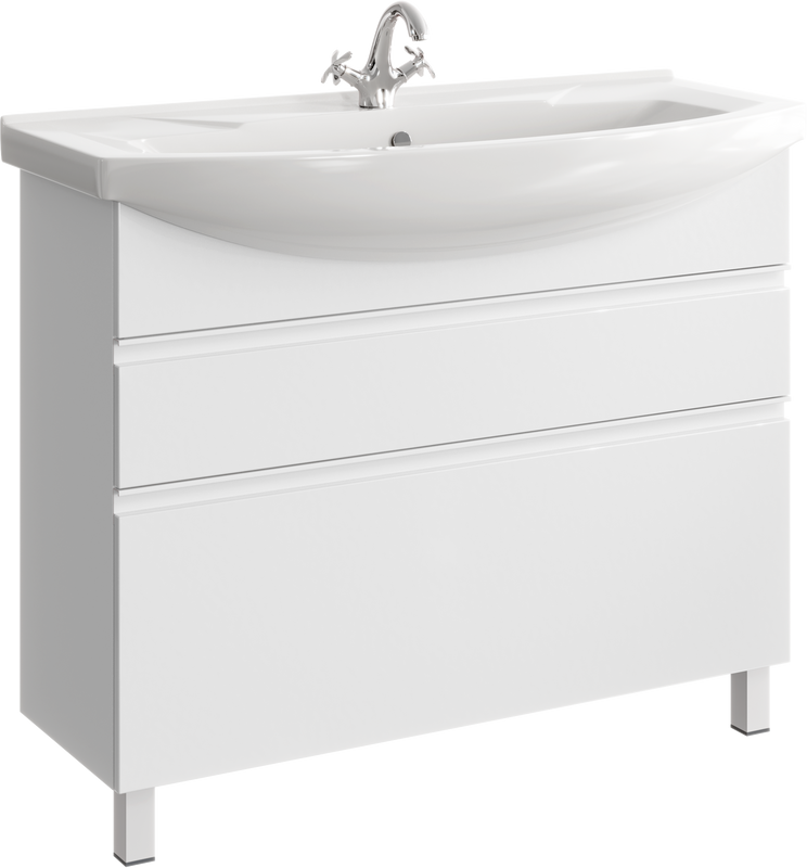 Тумба под раковину без столешницы Aqwella Rodos 105 напольная, белая