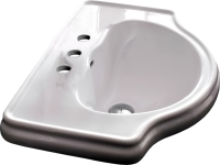 Раковина Kerasan Retro 103001D 62 см, встраиваемая, 3 отв.