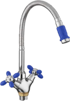 Смеситель для кухни Fashun A43127-11 хром, синий Смеситель для кухни Fashun A43127-11 хром, синий
