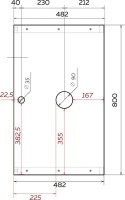 Тумба под раковину со столешницей 1MarKa Grunge Loft 80 дуб вотан