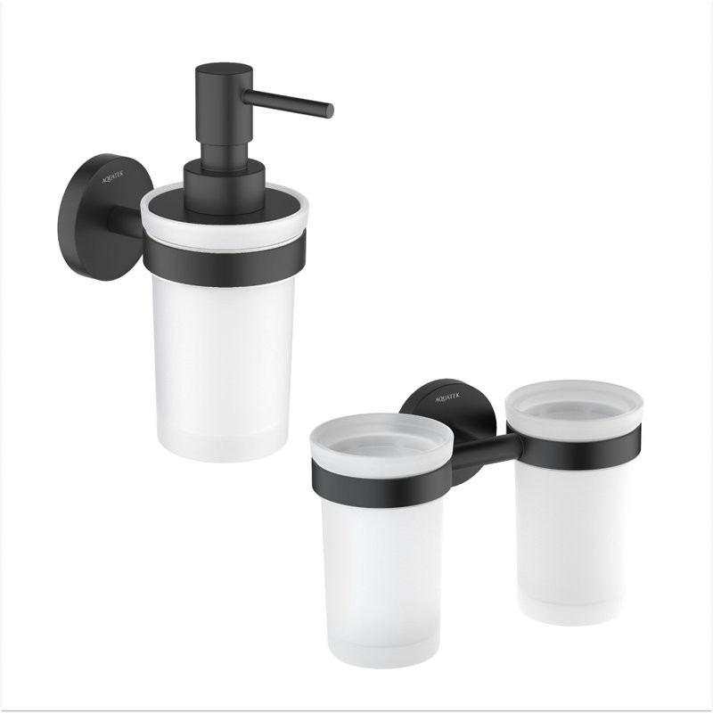 Набор Стакан AQUATEK Европа AQ4117MB + Дозатор AQ4105MB