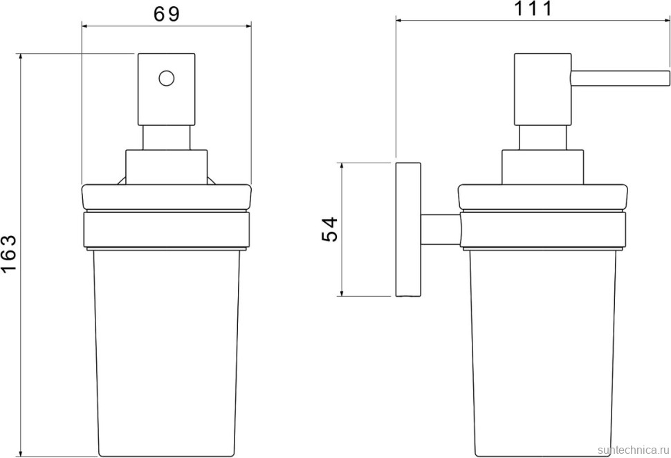 Набор Стакан AQUATEK Европа AQ4117MB + Дозатор AQ4105MB