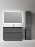 Мебель для ванной комнаты Sancos Folk Floor 120 напольная, grey soft, раковина CN7017