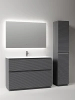 Мебель для ванной комнаты Sancos Folk Floor 120 напольная, grey soft, раковина CN7017