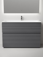 Мебель для ванной комнаты Sancos Folk Floor 120 напольная, grey soft, раковина CN7017