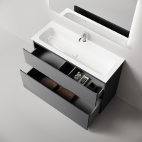 Мебель для ванной комнаты Sancos Folk Floor 120 напольная, grey soft, раковина CN7017