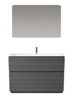 Мебель для ванной комнаты Sancos Folk Floor 120 напольная, grey soft, раковина CN7017