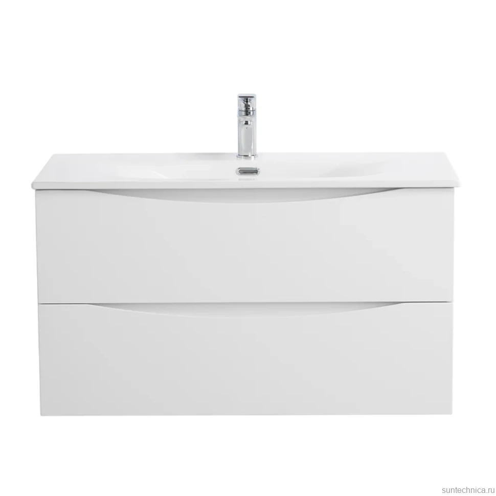 Тумба с раковиной BelBagno Marino-cer-n 90 подвесная, bianco lucido