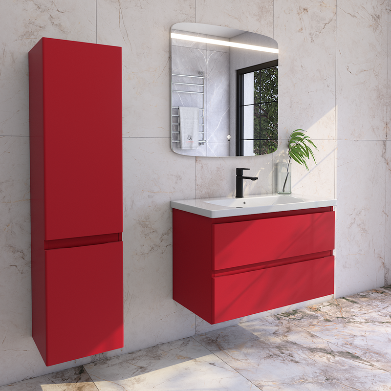 Мебель для ванной комнаты Caprigo Forte 90 подвесная, красная