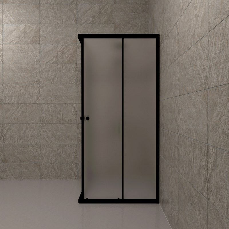 Душевой уголок Triton Вента БВ 80х80 см, профиль матовый черный, стекло матовое