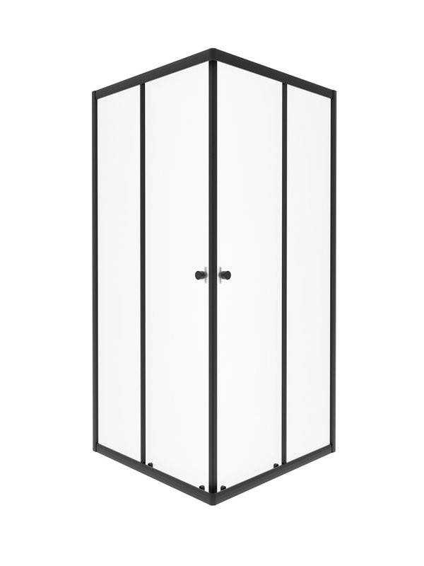 Душевой уголок Triton Вента БВ 80х80 см, профиль матовый черный, стекло матовое