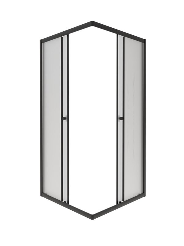 Душевой уголок Triton Вента БВ 80х80 см, профиль матовый черный, стекло матовое
