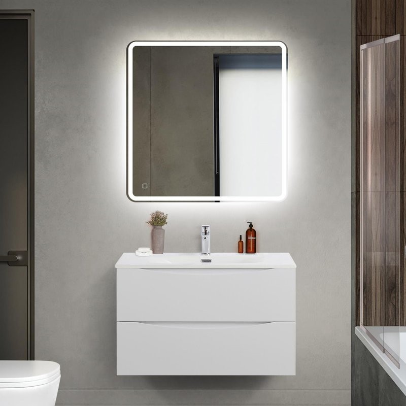 Тумба под раковину BelBagno Marino-cer-mini 80 подвесная, bianco opaco