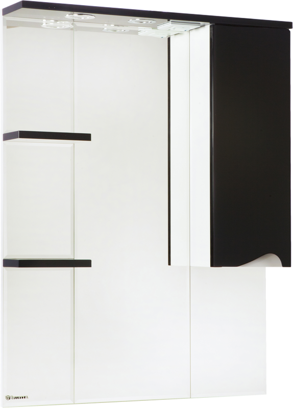 Зеркало Bellezza Эйфория R 80 черное, с подсветкой