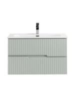 Мебель для ванной комнаты Cezares Duet-n 80 подвесная, 2 ящика, жемчужная зеленая