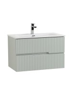 Мебель для ванной комнаты Cezares Duet-n 80 подвесная, 2 ящика, жемчужная зеленая