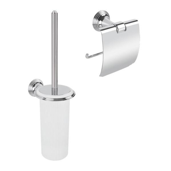 Набор Держатель Colombo Design Hermitage В3391 хром + Ершик В3307 подвесной, хром