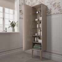 Шкаф пенал для ванной KERAMA MARAZZI Pompei 150 камео бежевый глянцевый