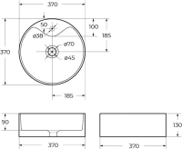 Накладная раковина BelBagno BB1400 Накладная раковина BelBagno BB1400