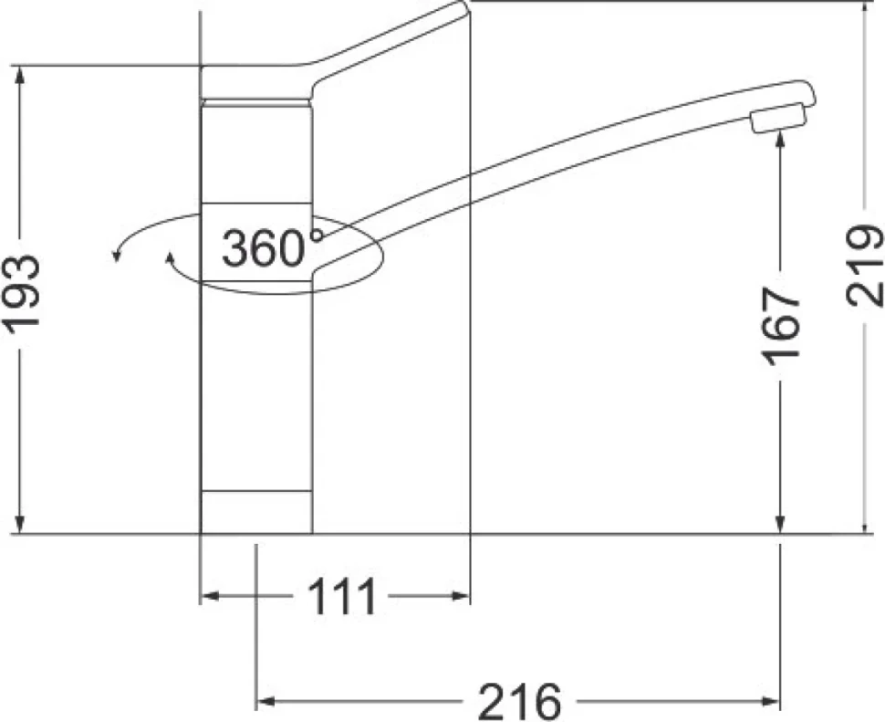Смеситель для кухни Emar Quartz 3011 морион