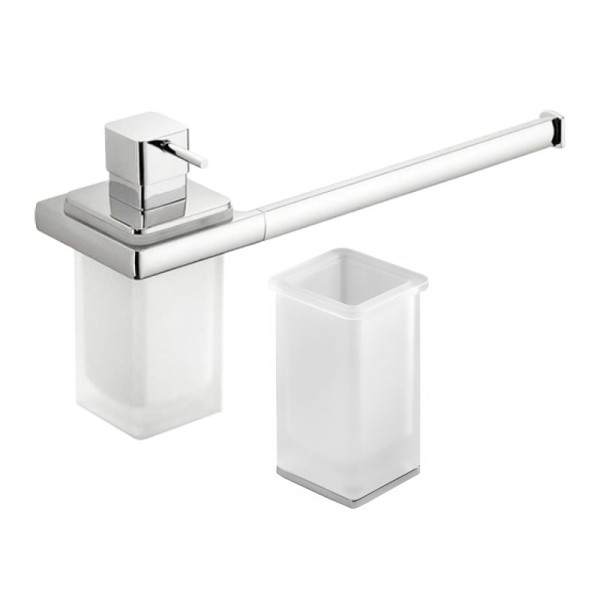 Набор Стакан Colombo Design Lulu B6241.CR-VAN хром + Дозатор B6274 хром