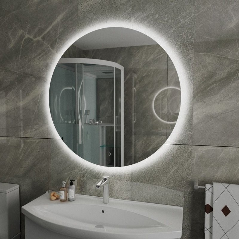 Зеркало в ванную с подсветкой Teymi, круглое, Oreol D80 LED сенсор T20242S