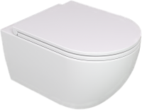 Комплект Унитаз подвесной GSG Like LKWCSO000 безободковый, белый глянец + Крышка LKCOPRSLTICR000 с микролифтом, белый глянец + Инсталляция Geberit Duofix Delta 458.163.21.1 с кнопкой смыва, хром + Звукоизоляция