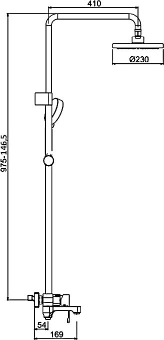 Душевая стойка Gappo G02-8 G2402-8 хром