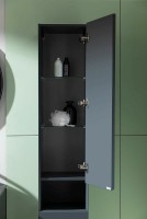 Шкаф пенал для ванной Allen Brau Infinity 35 R подвесной, антрацит матовый