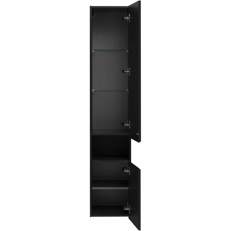 Шкаф пенал для ванной Allen Brau Infinity 35 R подвесной, антрацит матовый