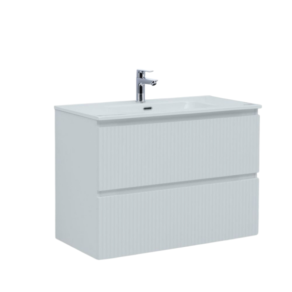 Тумба под раковину без столешницы Aquanet Джейн (Flat) 90 подвесная, белая матовая