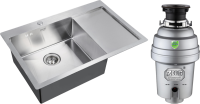 Комплект Мойка Zorg Inox R 7851 L + Измельчитель Inox D