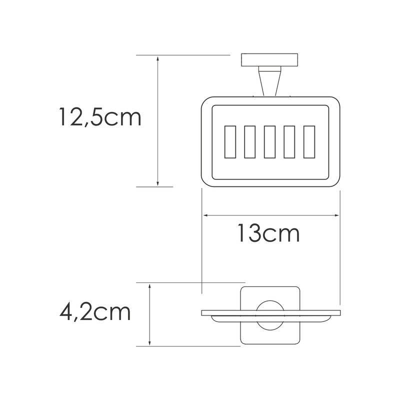 Мыльница Wasserkraft Rhin 8769 настенная, металлическая, цвет никель