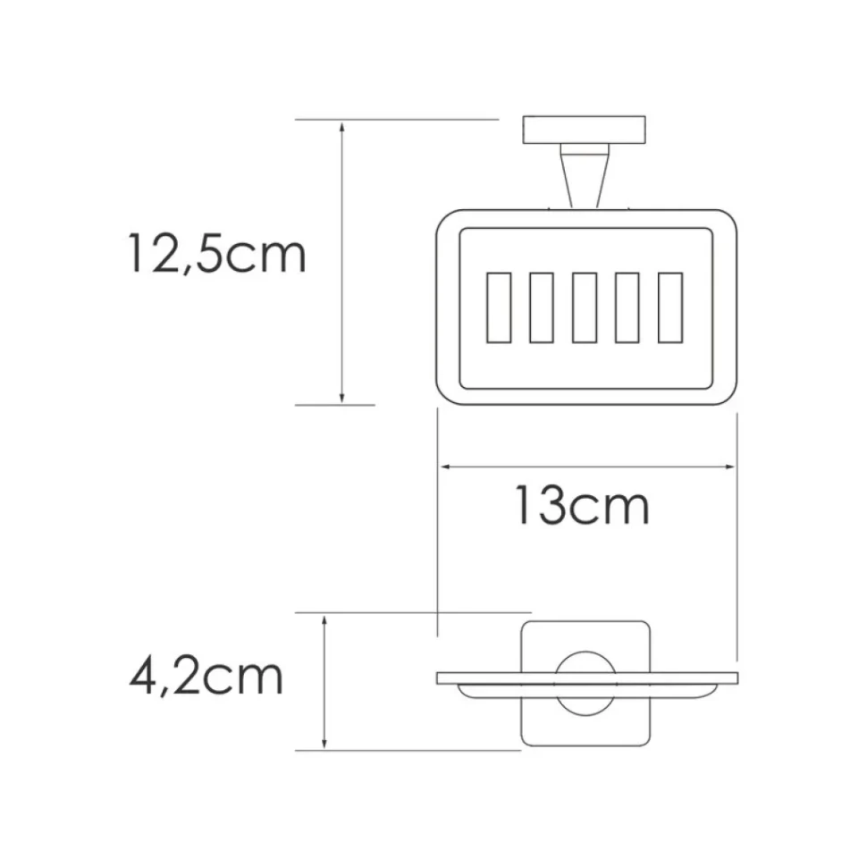 Мыльница Wasserkraft Rhin 8769 настенная, металлическая, цвет никель