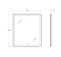 Зеркало Cezares Multicolore 70 с подсветкой