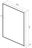 Зеркало Wellsee 7 Rays’ Spectrum 60х75 с подсветкой, черное